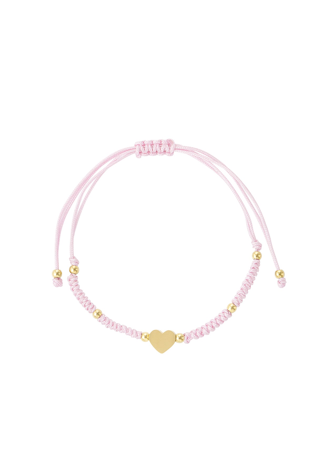 Bracelet tressé avec coeur