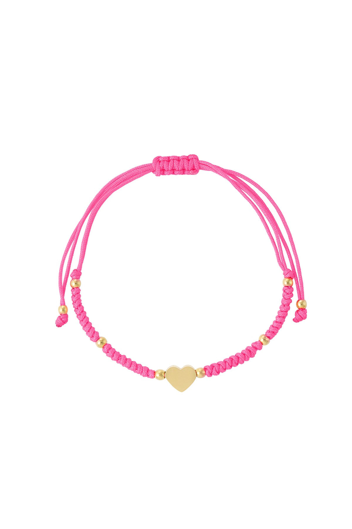 Bracelet tressé avec coeur