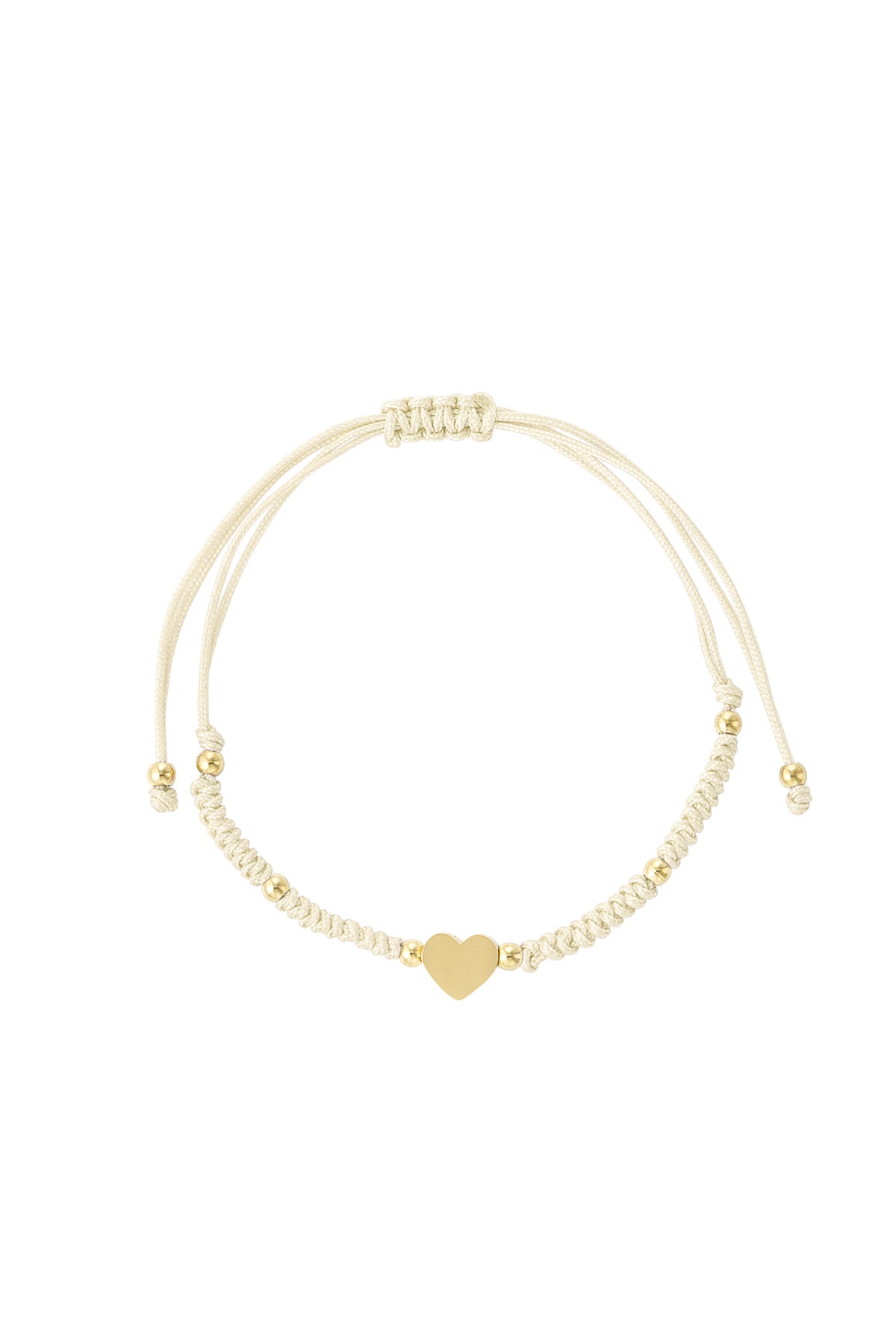 Bracelet tressé avec coeur