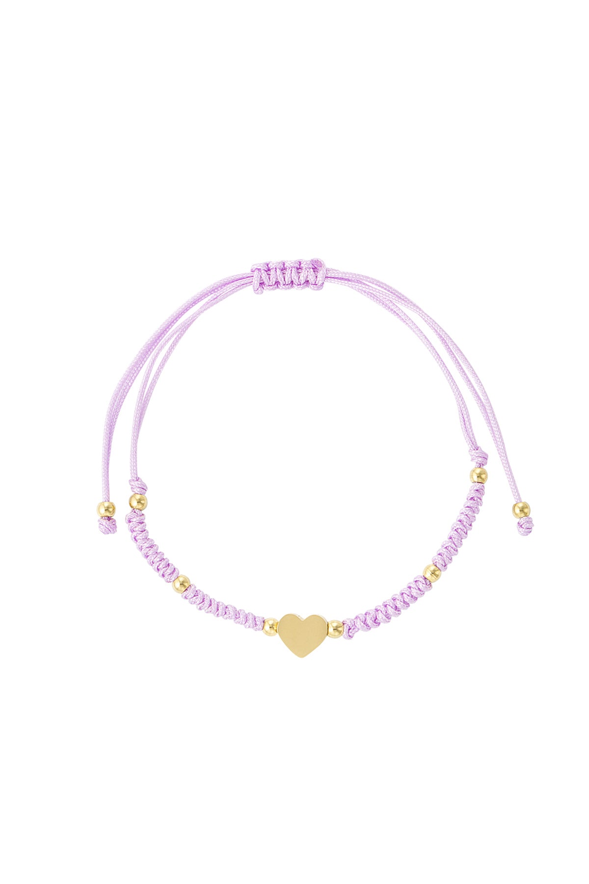 Bracelet tressé avec coeur