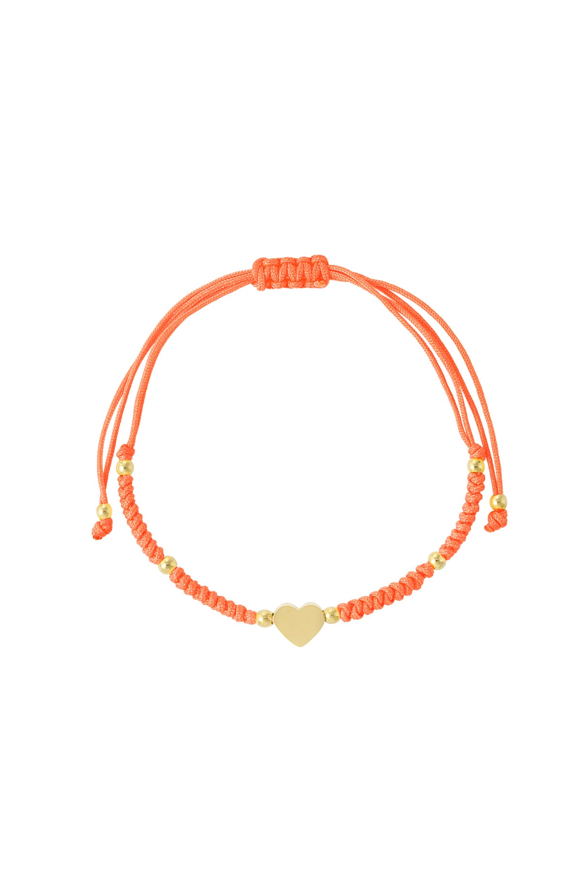 Bracelet tressé avec coeur