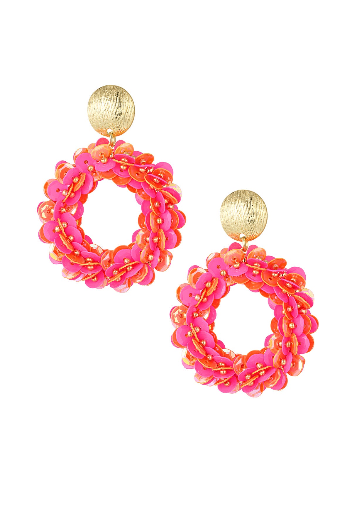 Boucles d'oreilles à paillettes scintillantes