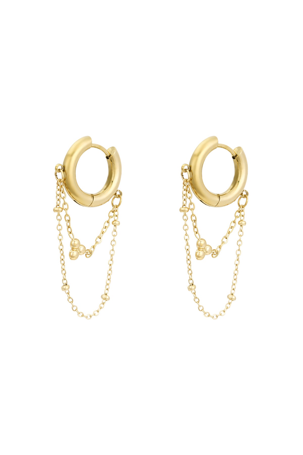 Boucles d'oreilles enchaînées