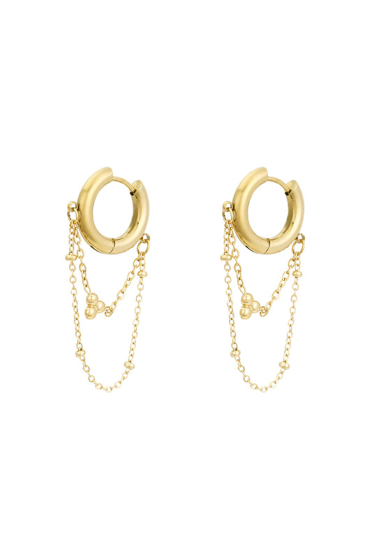 Boucles d'oreilles enchaînées